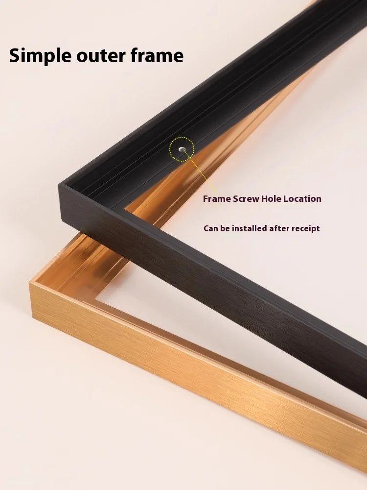 Custom Size Canvas Oil Painting Aluminium Narrow L-Shaped Profiles Metal Wall Poster Photo Picture Frames