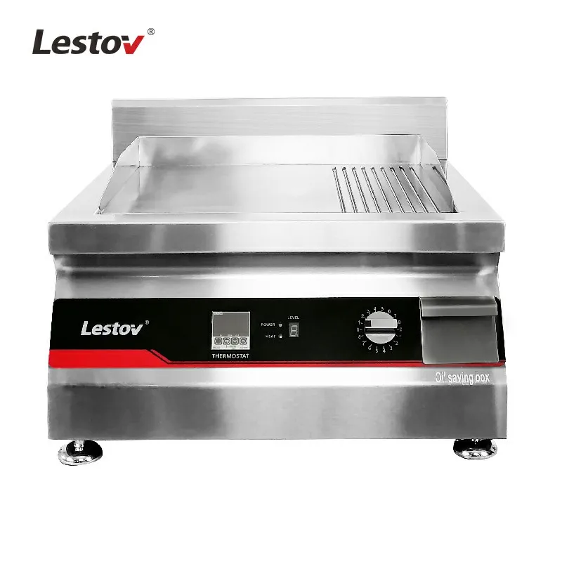 220V CE Verified Countertop Commercial Electric Induction Griddles Grills for Restaurant