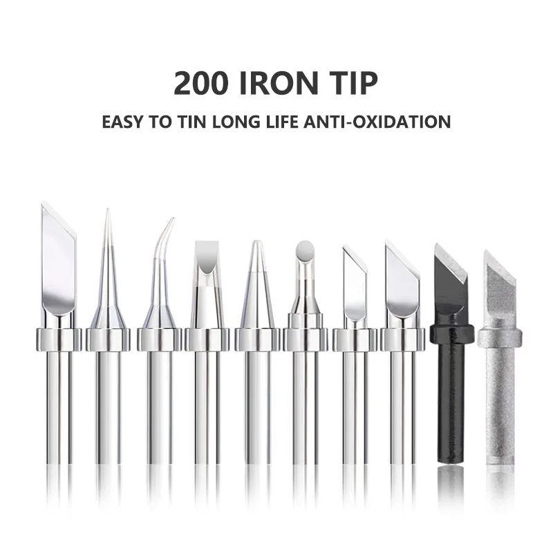 Pure copper 200 series welding tip high frequency durable knife cone chisel head welding tool Soldering iron head