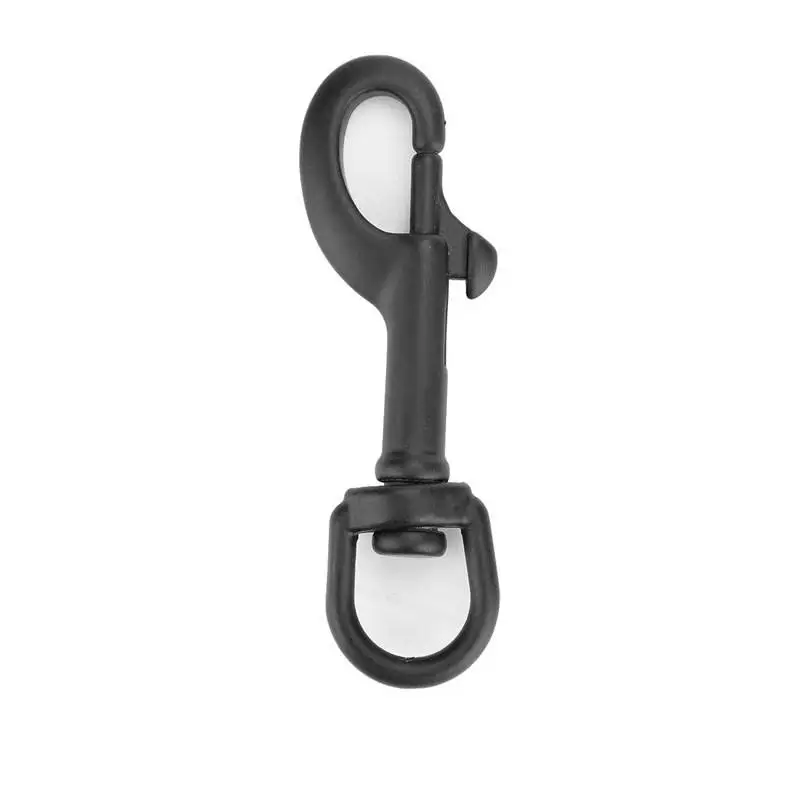 D-Ring Ended Trigger Spring Loaded Clip for Key Chains Black
