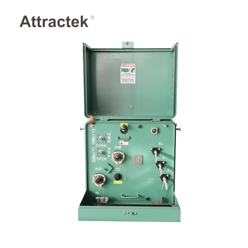 25 kVA 75kVA 100kVA 167kVA 12470V 7620V to 208/120V 120V With Single Phase Pad Mounted Transformer