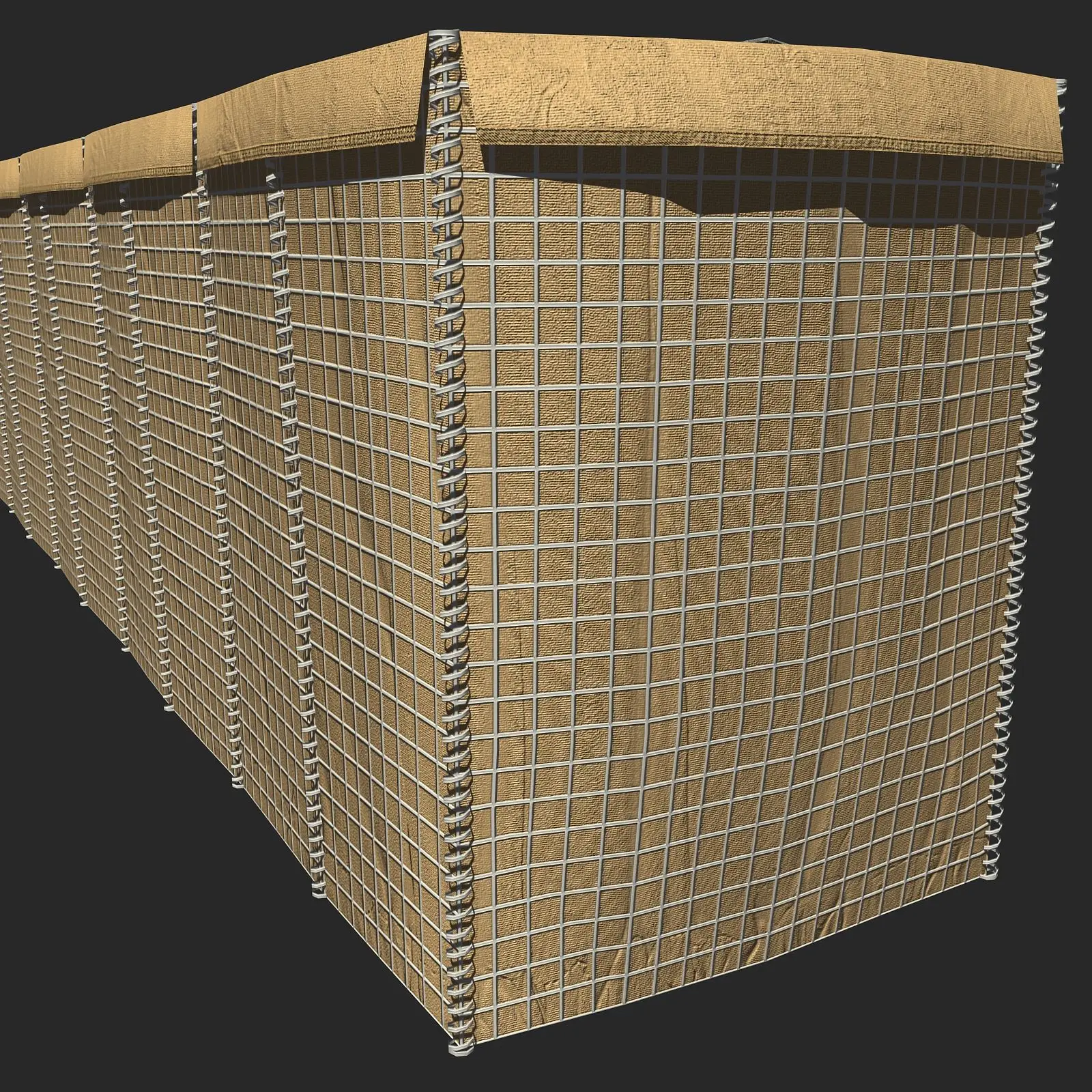 2x1x1mesh Gabion High Security Collapsible Barriers Container Walls For Bunkers