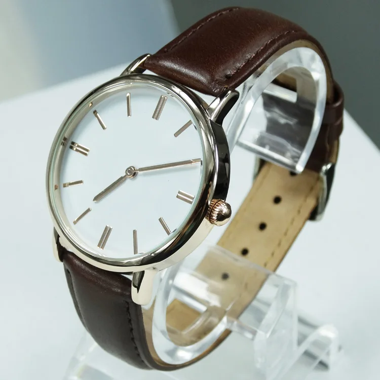 Sample accepted brand your logo men leather watches 40mm ali baba online store waterproof 5ATM male size wristwatches