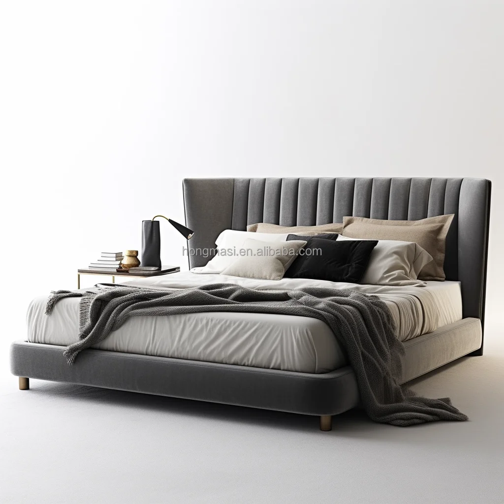 New design Modern european style kids loft upholstered queen king size luxury bed frame for home
