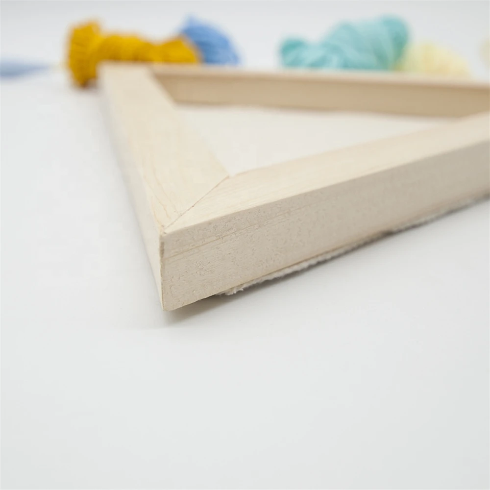 Triangle Wooden Embroidery frame Hoop with Monk Cloth 29.5*26 cm