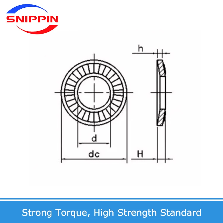 304 Stainless Steel Butterfly Saddle Single-Toothed Washers Non-Slip Gasket M4 M5 M6 M8 M10 M12 M16