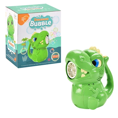 Cheap Dinosaur Shaped Bubble Electromechanical Cute Soap Making Machine Foam Automatic Transmitter Bubble Educational Toys