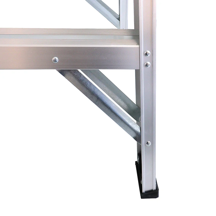 300-Pound Duty Capacity Wide Pedal Type Ia 3-Foot Folding Sawhorse Step Ladder with Aluminum/Aluminium