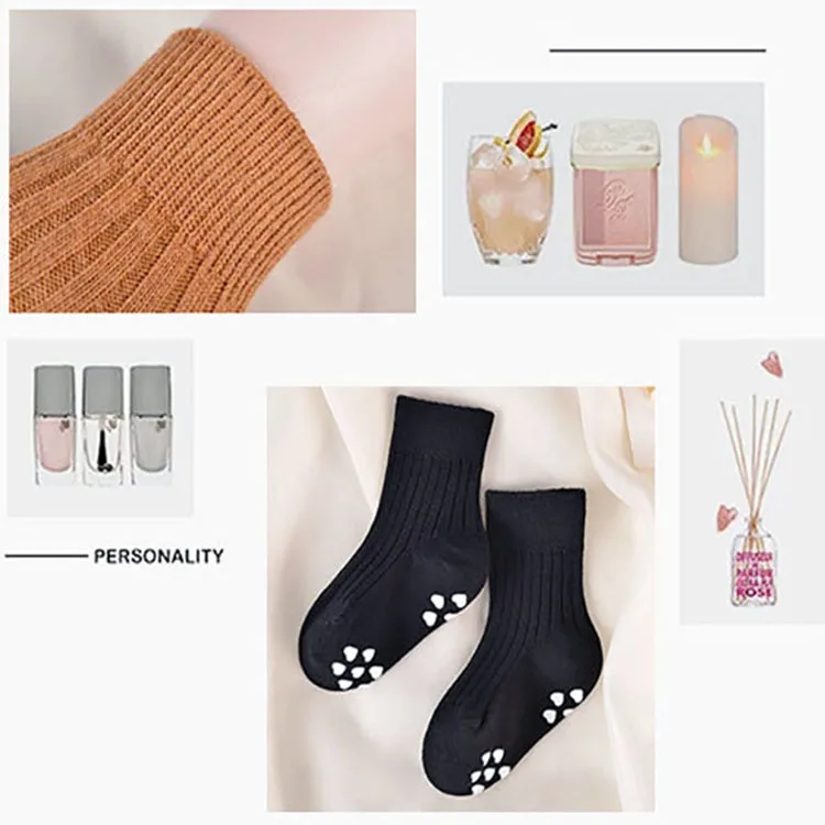 High Quality Custom Organic Cotton Baby Socks With Grip Wholesale Kids Newborn Baby Socks Anti Slip
