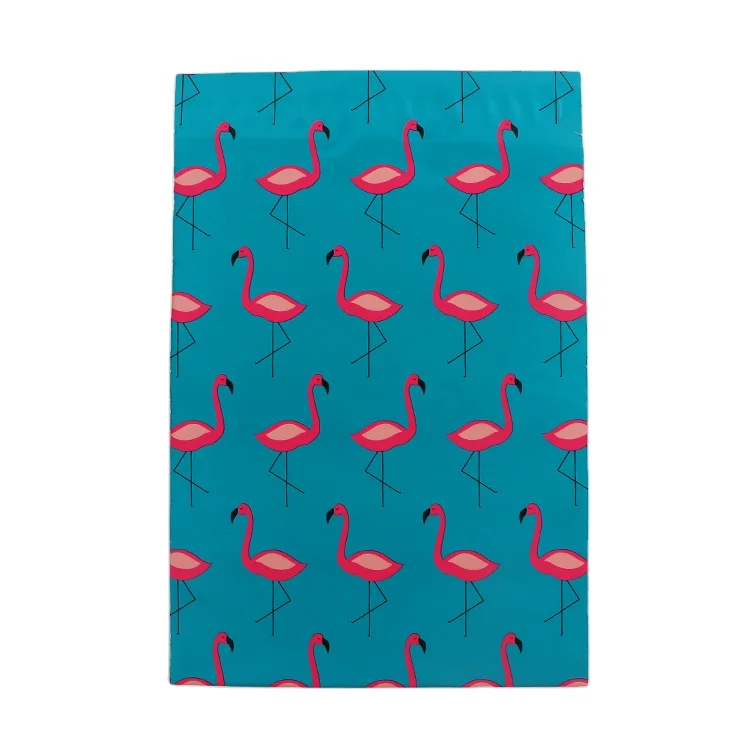 Tear proof opaque colored printed pattern poly mailing envelope courier plastic bag for packaging shipping clothing