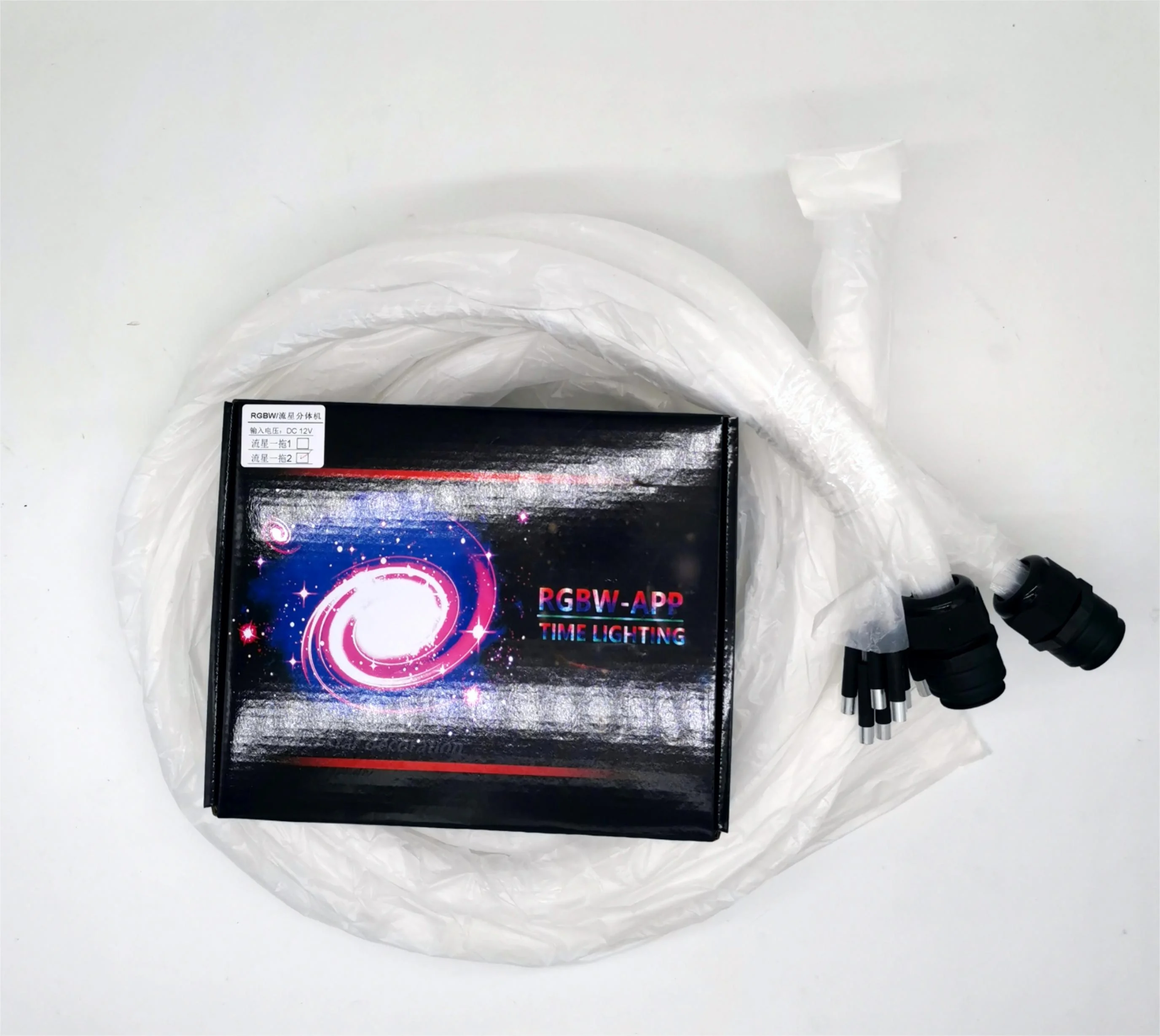 App 12V 16W Double Ports light engine with 1200 Pieces Flashing DIY Fiber Optic Light Kit