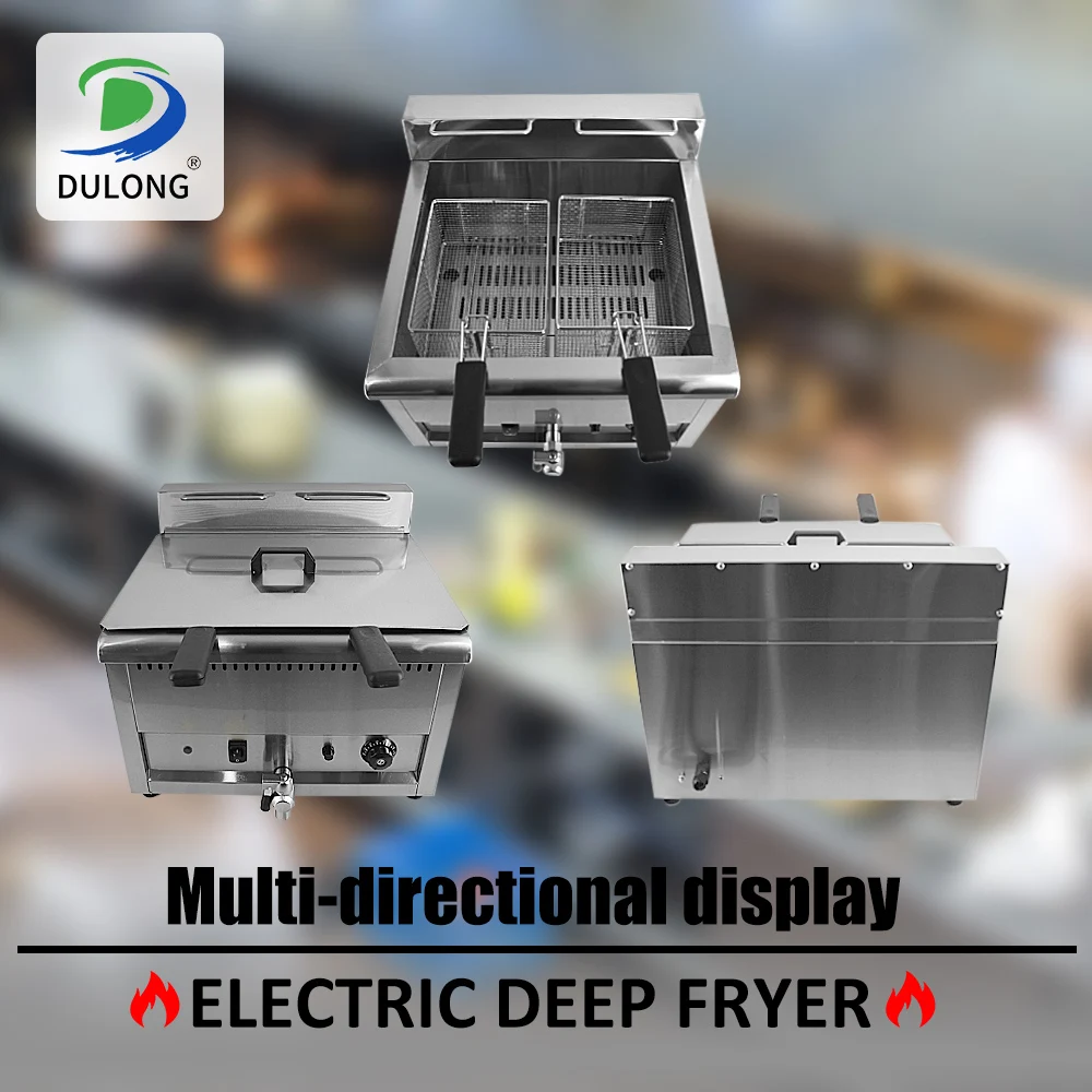 35L commercial hotel and restaurant stainless steel one tank deep fryer with big volume and cooking area