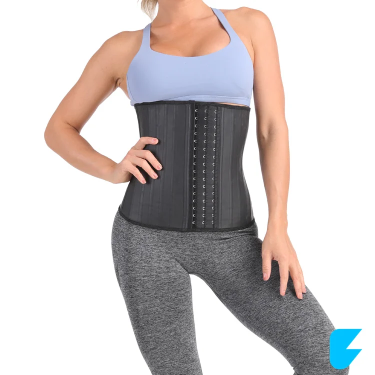 Showme Charming 100% Latex Waist Trainer Cincher Faja Girdle Slimming Body Shaper 25 Steel Boned Waist Trainer Corset