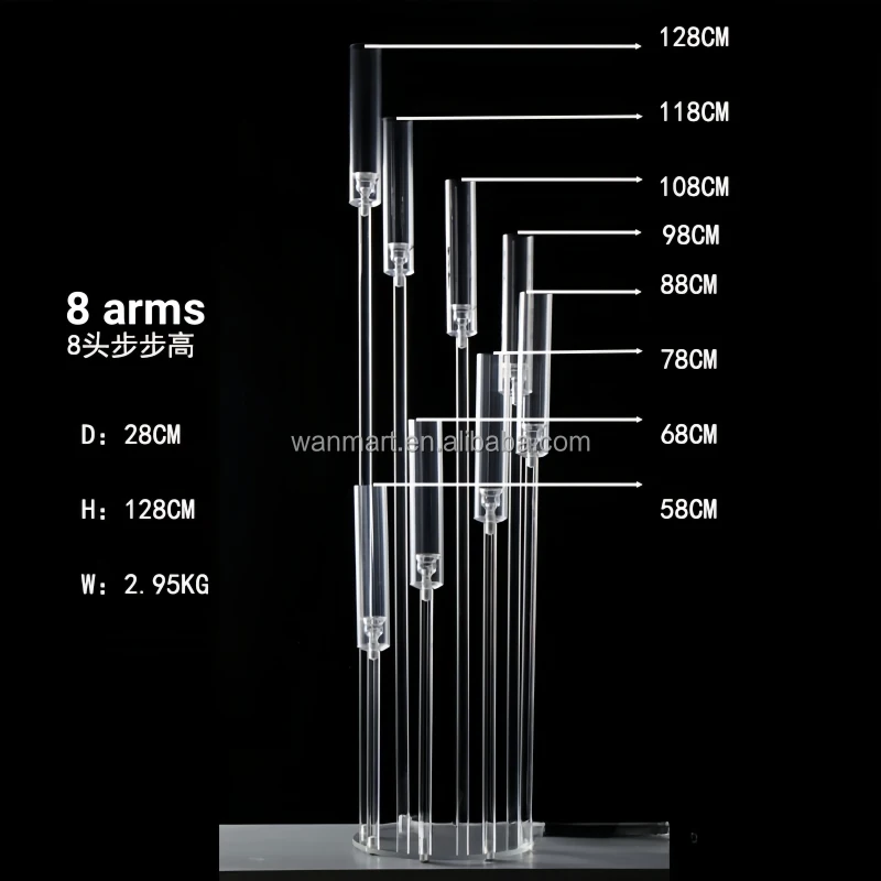 Wedding Acrylic Canderlabra Centerpieces Crystal Candlestick Holder