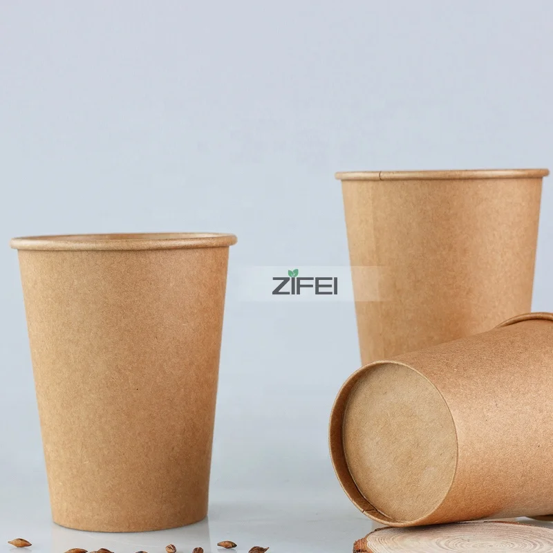 
Various size custom logo vending single wall hot drink paper cup 