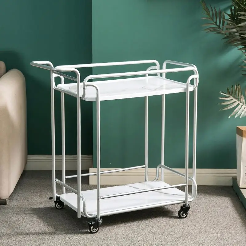 2024 New Modern Folding Bar Cart for Sale Hotel Metal Gold Luxury Wine Drinks Food Rolling Trolley