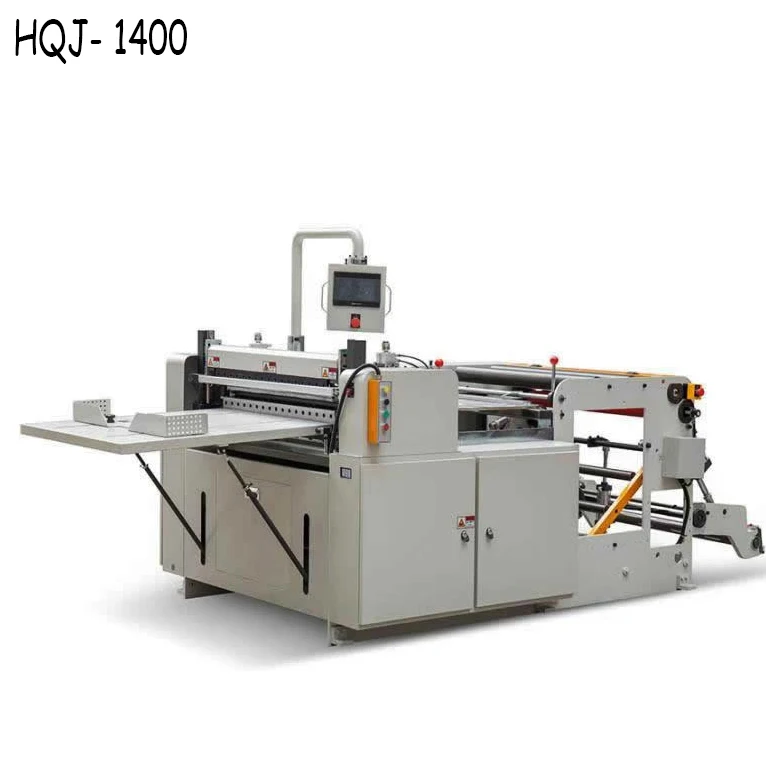 HQJ-1400mm A3 A4 Paper Sheeting Machine Kraft Paper Cross Cutting Machine Auto Fabric Roll Cutter Cross Cutting Slitter Machine