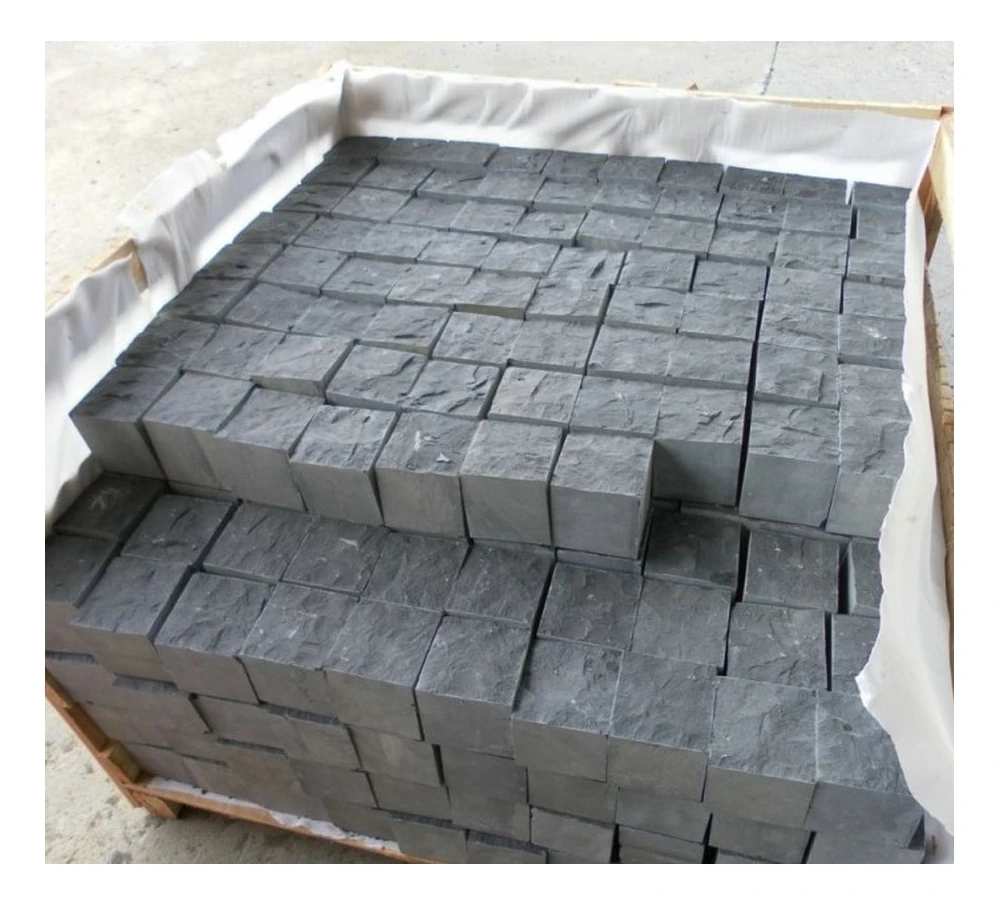 Factory Price Chinese ZP Black Grey Basalt Blocks For Tile Slabs Cube Stones Customized Project Cut To Sizes