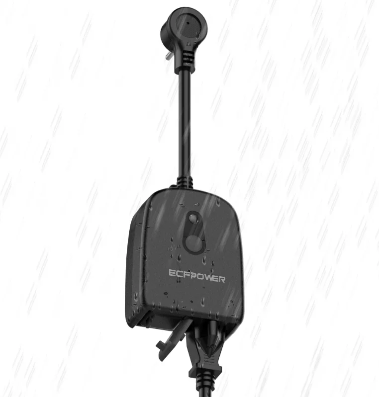 
ECFPOWER Remote control outdoor smart plug waterproof Electric sockets wireless Wi-Fi outlet work with Google Alexa Amazon 