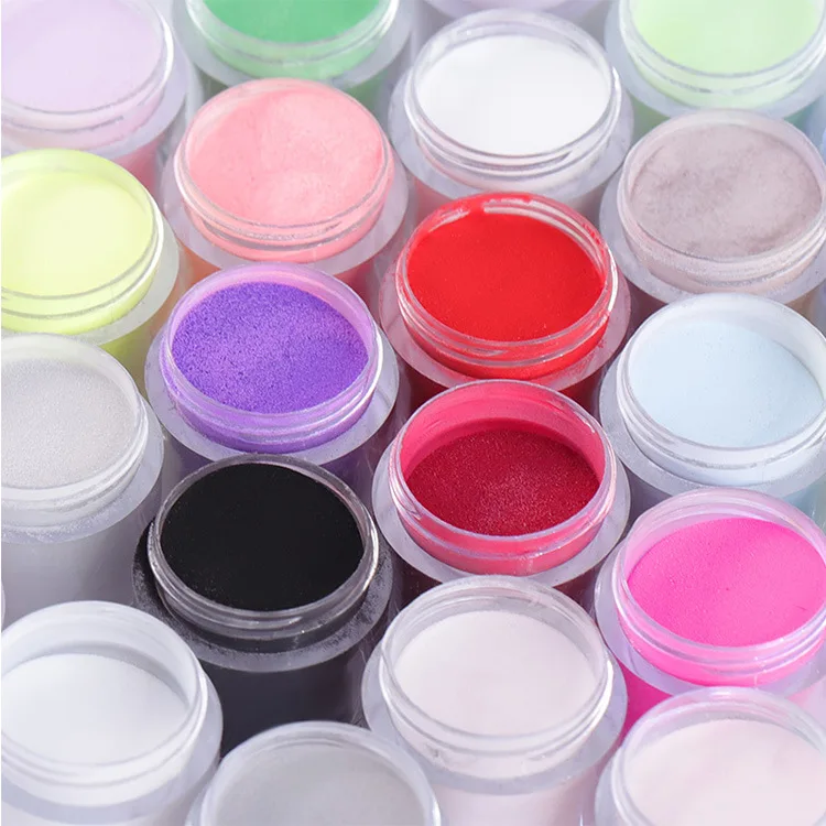 
Wholesale 24/ 18/12 Colors/Sets 3 in 1 Colorful pigment Crystal Craved Powder Chunky Acryplic Powder For Nail Art Powder 