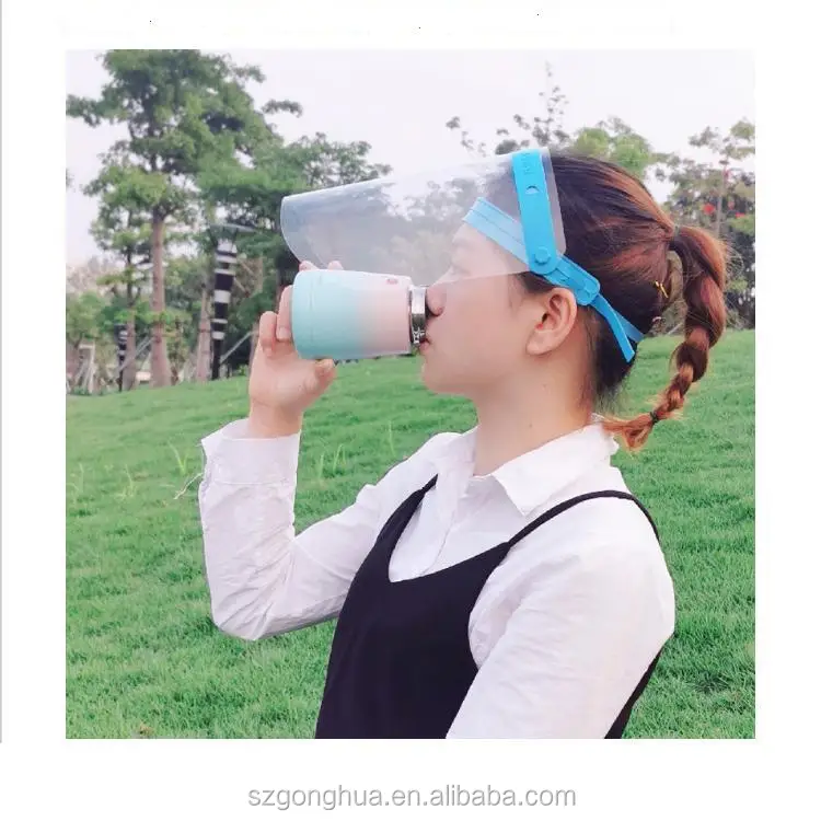 Ready To Ship Clear Anti-fog PET  disposable splash face shield  wholesale For Kids Protection