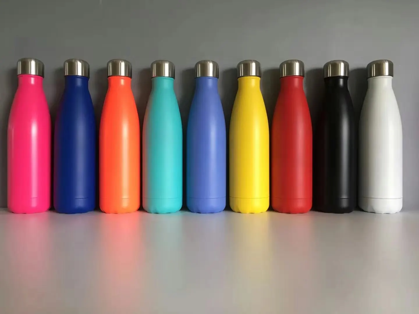 Stainless Steel Vacuum Insulated Water Bottle Double Walled Cola Shape Thermos Keep Hot and Cold  Reusable Metal Water Bottle