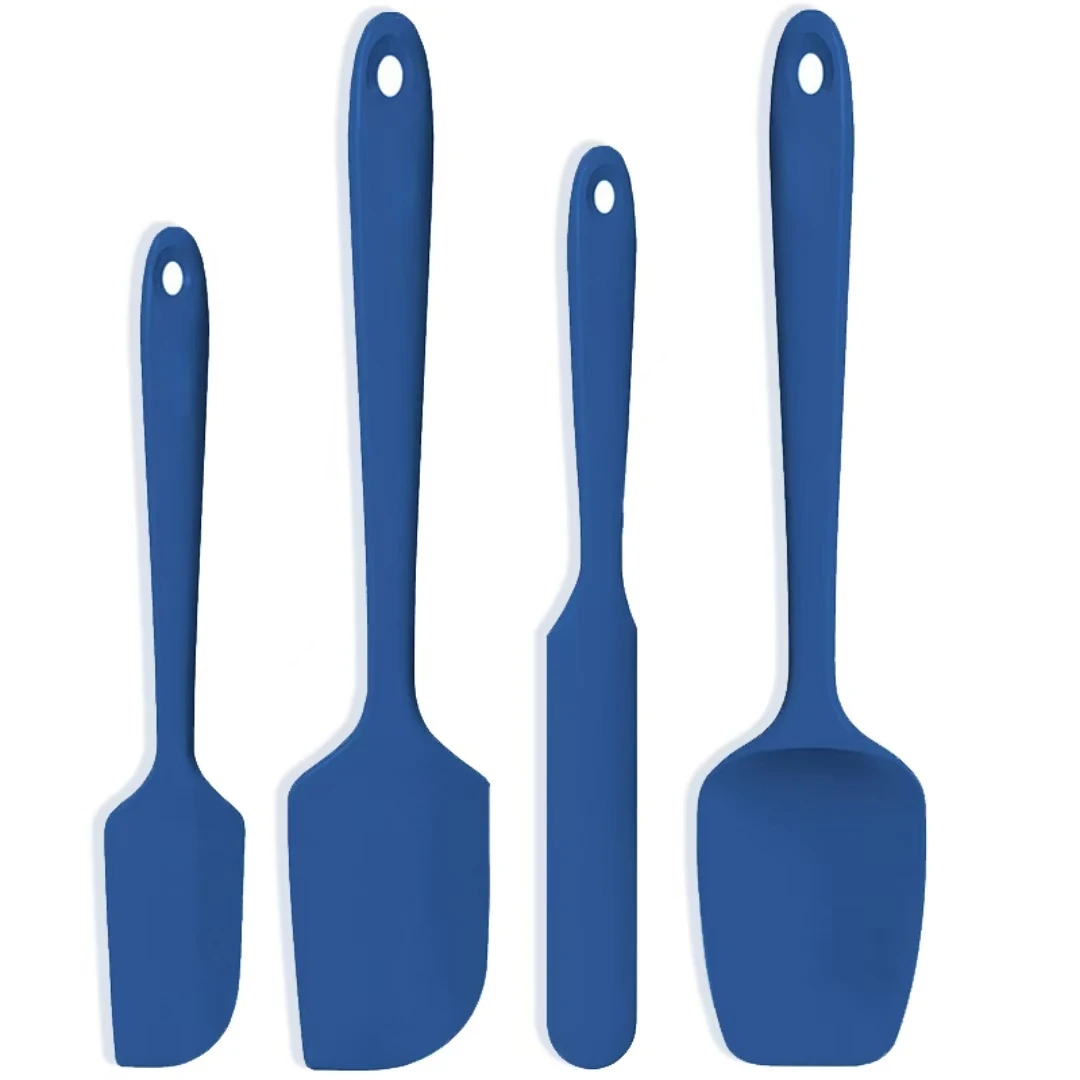 4pcs Heat Resistant With 600 Degrees Fahrenheit Kitchen Utensils Baking Silicone Spatula Set