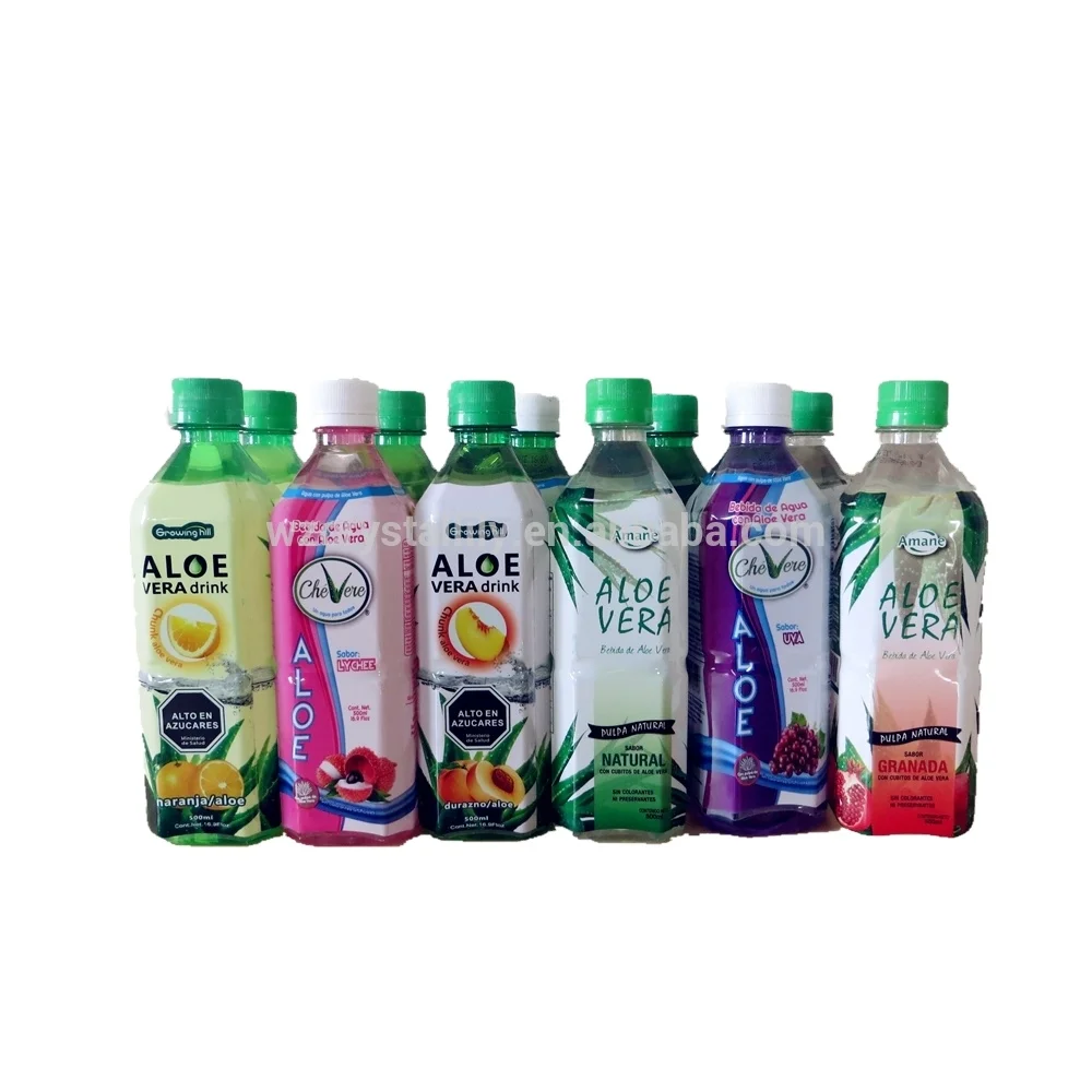 
30% organic aloe vera drink new label aloe drinks sugar free 500ml 