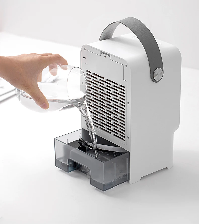 Mist Portable Small Desktop  Home Office Dorm Cooling Fan Mini  Personal Air Cooler Air Conditioner Fan