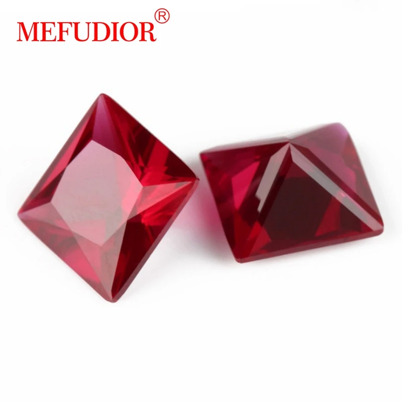 8#5# Loose Gemstone Corundum Wholesale  Synthetic square ruby price per stone gemstones ruby  Corundum gems