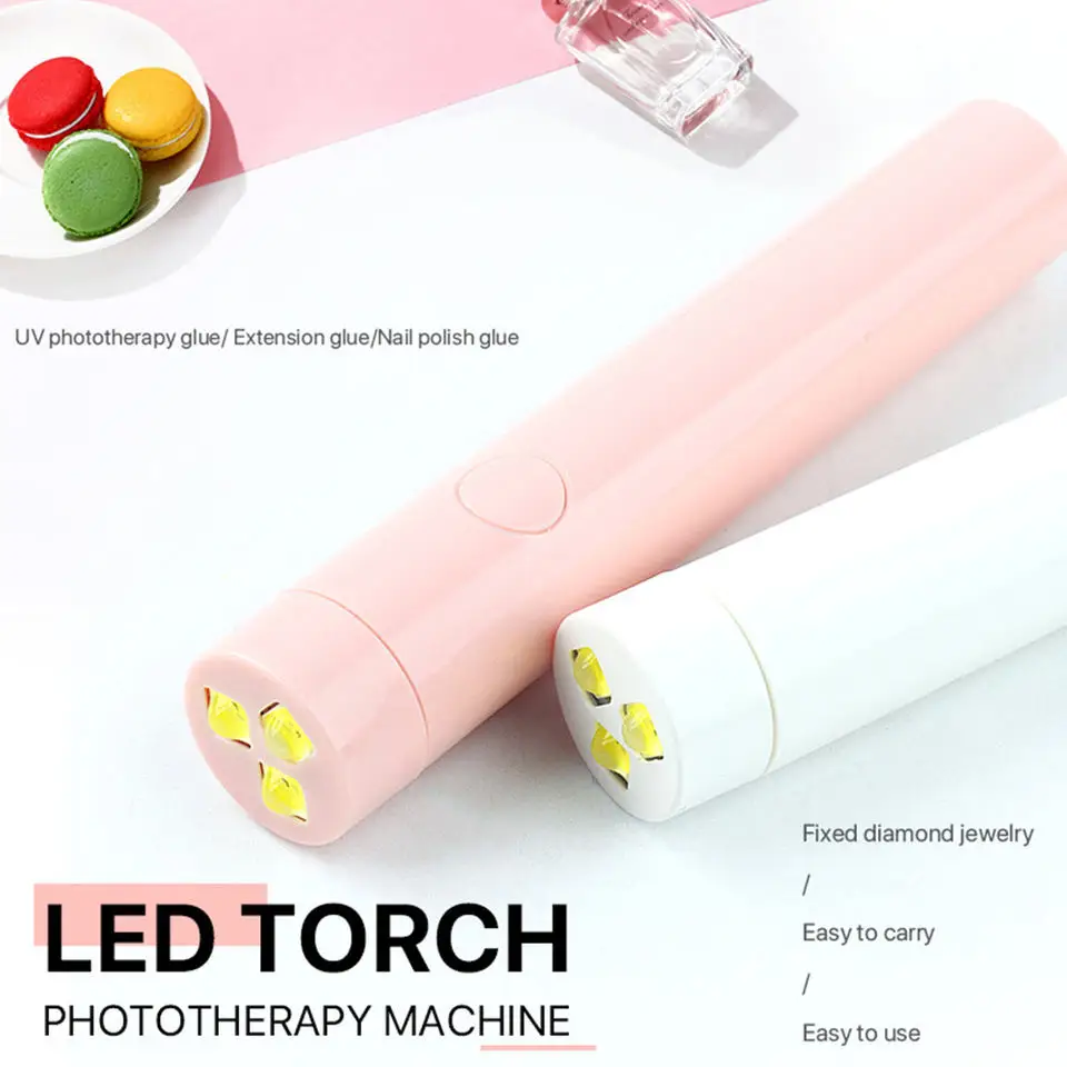 ZYC Portable  Quick Dry USB Machine Home Phototherapy Tools Professional UV LED Nail Lamp Mini Flashlight Pen Type