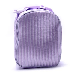Wholesale Monoogrammed Kids Insulated Seersucker School Lunch boxes DMA09344