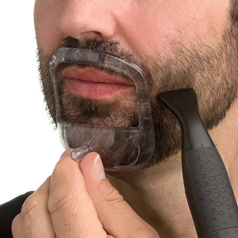 Men Beard Styling Tool Men Beard Goatee Shaving Template Beard Shaving Face Care Modeling Grooming Gift for Husband 5Pcs