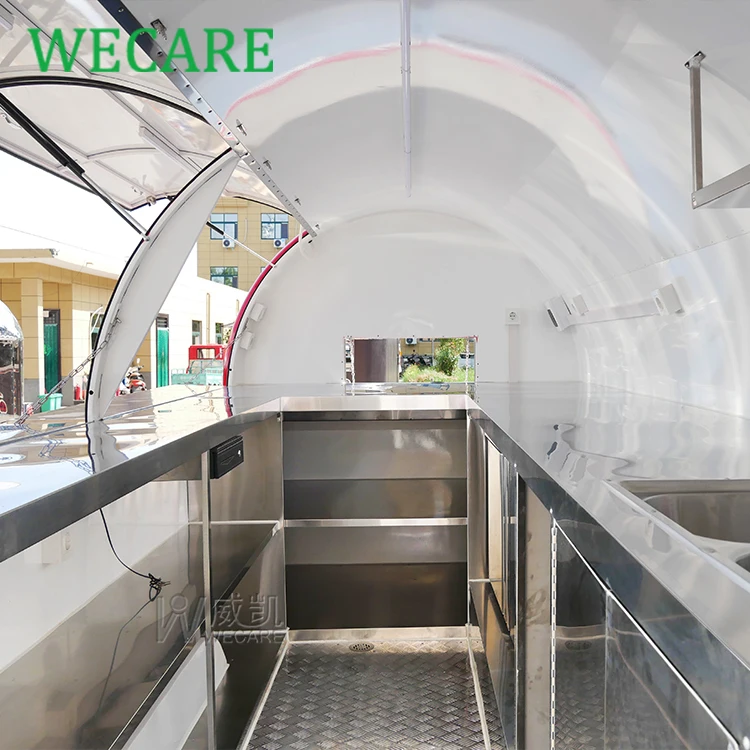 Wecare Food Car Coffee Trailers Concession Food Trailer Ice Cream Truck Hot Dog Cart