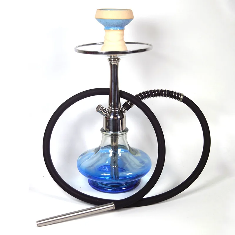 Wholesale Hookah Fancy Clear Glass Hookah Shisha Stainless Steel Hokah Shisha Egyptian Hookah