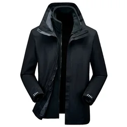 2-In-1 Mountain Waterproof Snowboarding Jacket Men Winter Windproof Ski Snow Hooded Outdoor Jackets