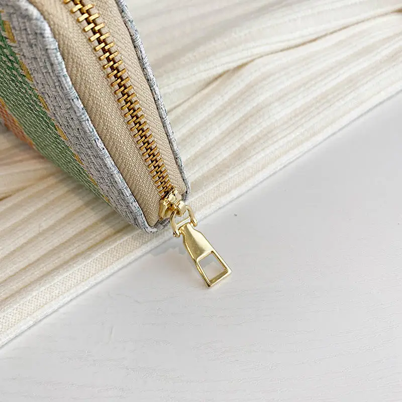 cheap ladies Luxury wallets & holders bolsos para mujeres mobile linen coin card purse bags for women 2023 Korean large capacity