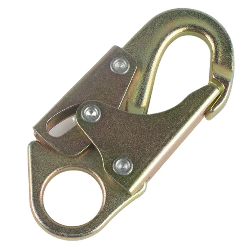 JENSAN Custom 23KN Safety Snap Hook High Quality Steel Double Lock Stamped Snap Hook for Protection