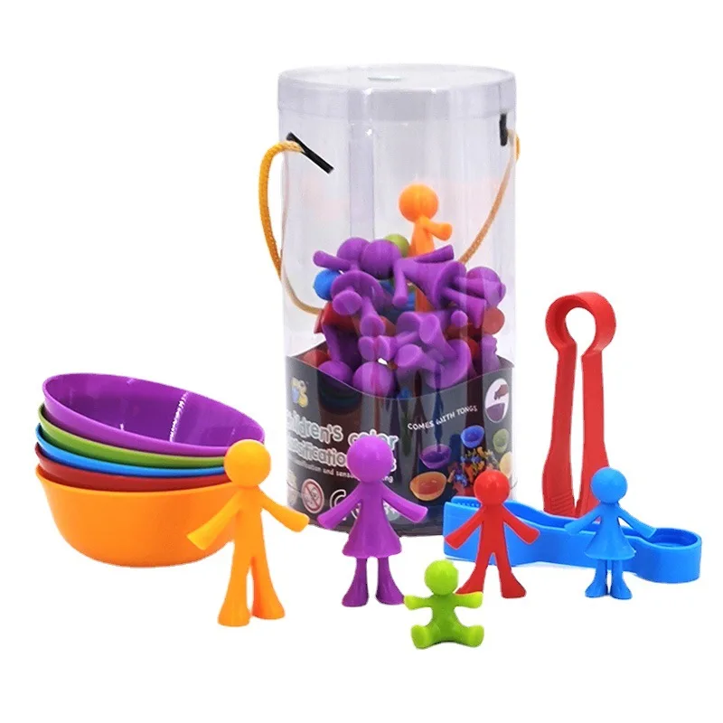Cross-border English version of Rainbow Count Dinosaur Animal Early Education Toy Kindergarten Game Set