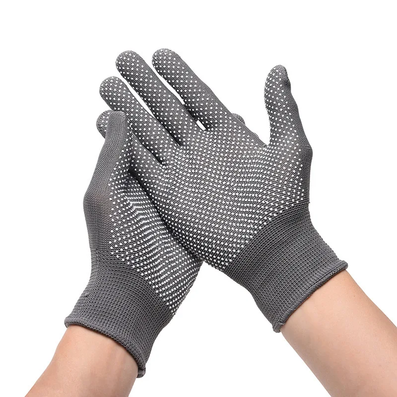 Size 13 Non-Slip Cut-Resistant Machine Washable Widely Used Best-Selling Household Nylon Pvc Spot Work Gloves