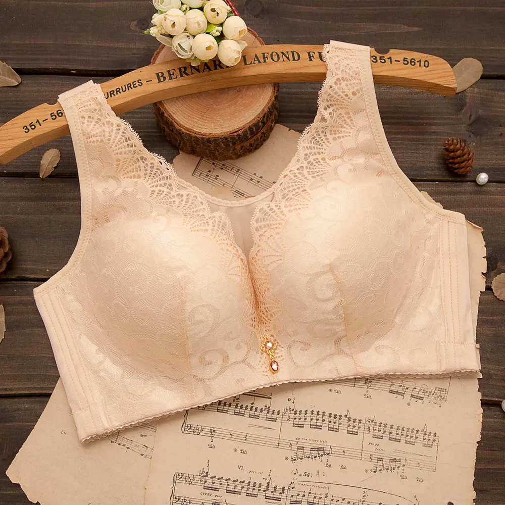
Sexy lace Wireless Women Thin cup Plus Size 