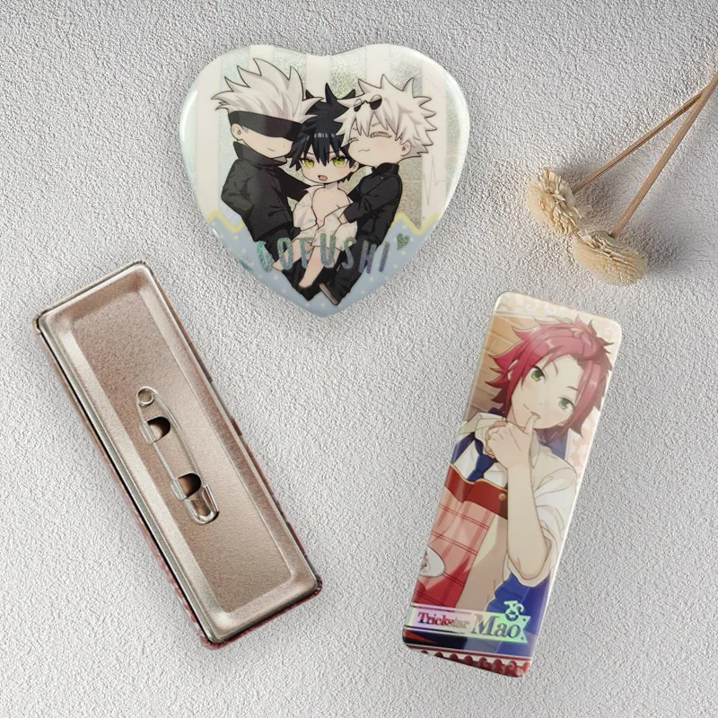 Pin maker plain promotional 44mm reflective sublimation printing assorted blank metal logo custom badge pin button for outdoor