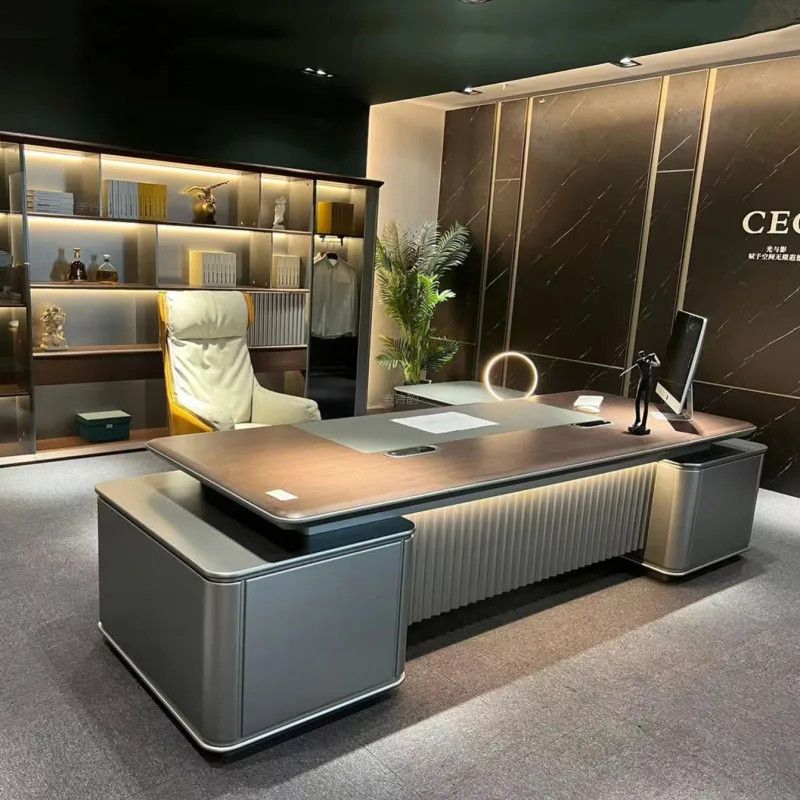 Офисный исполнительный стол высокого уровня офисный для руководителей столы боссов E1 Меламиновый материал роскошный деревянный юристов