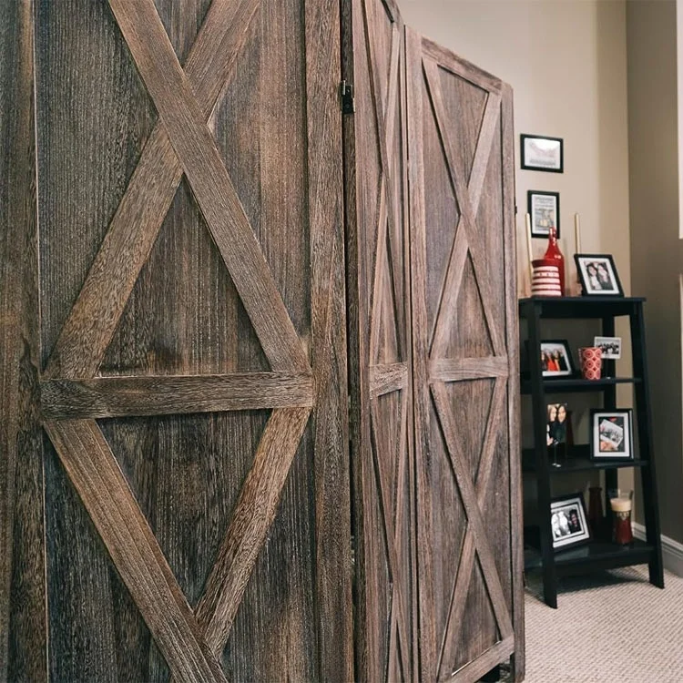 Premium Temporary Rustic Home Room Wall dividers and Folding Privacy Screens for Rooms