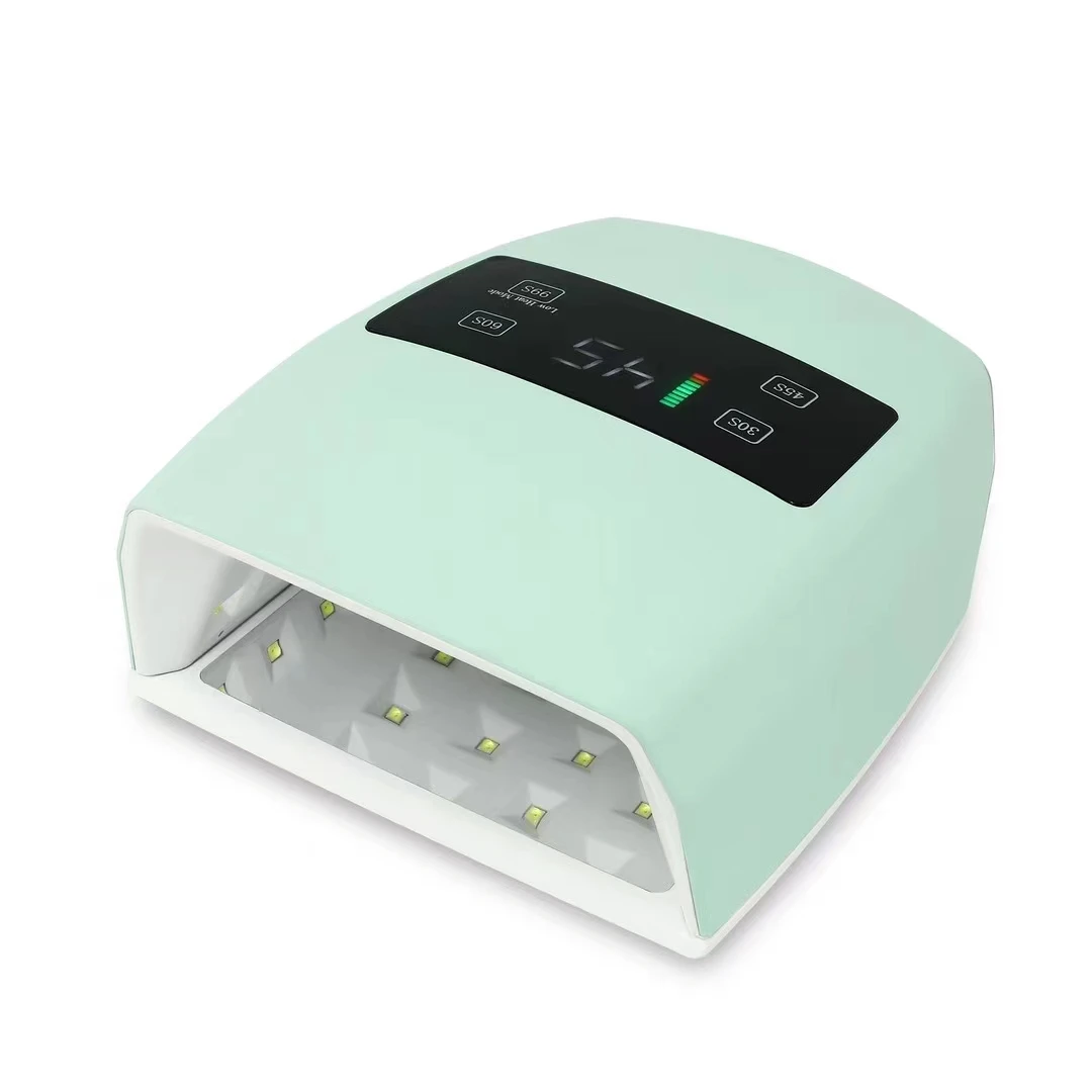 HJS high power 32 Chips big space UV nail lamp quick drying without black hand long endurance led/UV rechargeable nail Lamp