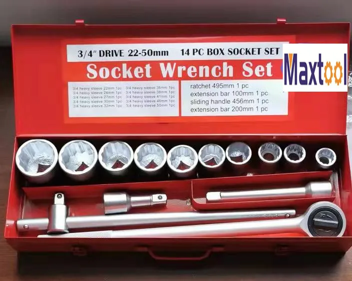 3/4' 14pc socket wrench set 14pc impact socket wrench set hand tools auto repairing tools
