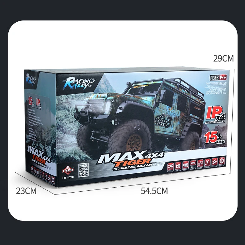 HB ZP1001 1/10 RC Truck 2.4G 4WD Rc Car Proportional Control Retro Vehicle LED Light RTR Model 1/2 Battery Outdoor Toy