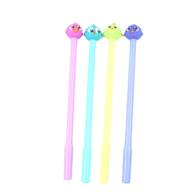 JPS OEM gelove Pero Funny Cute Cartoon Wholesale Cheap Pen 0.5mm Bird Student Stationery Plastic Gel Pen