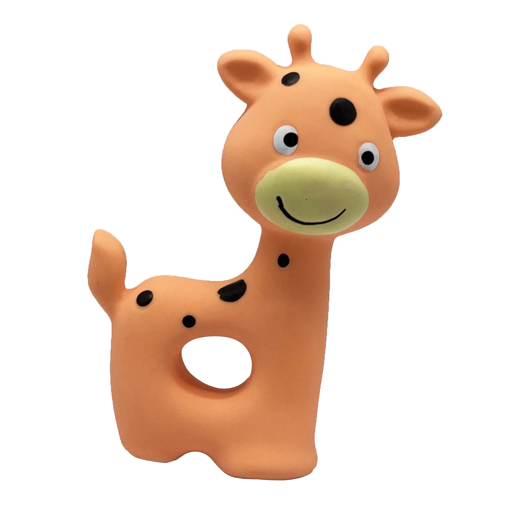 Hot Sale Newest Food Grade BPA Free Teething Animal Giraffe Textured Natural Rubber Baby Toys Baby Teether