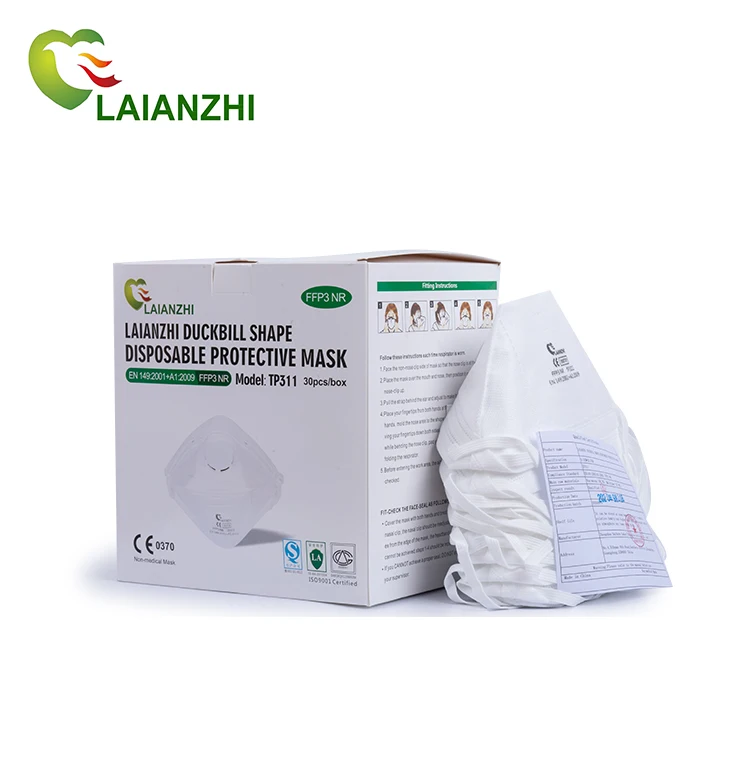 FFP3 LAIANZHI TP311 CE Disposable Protect Duckbill-Shaped Mask With Valve Headband Factory Price High Quality